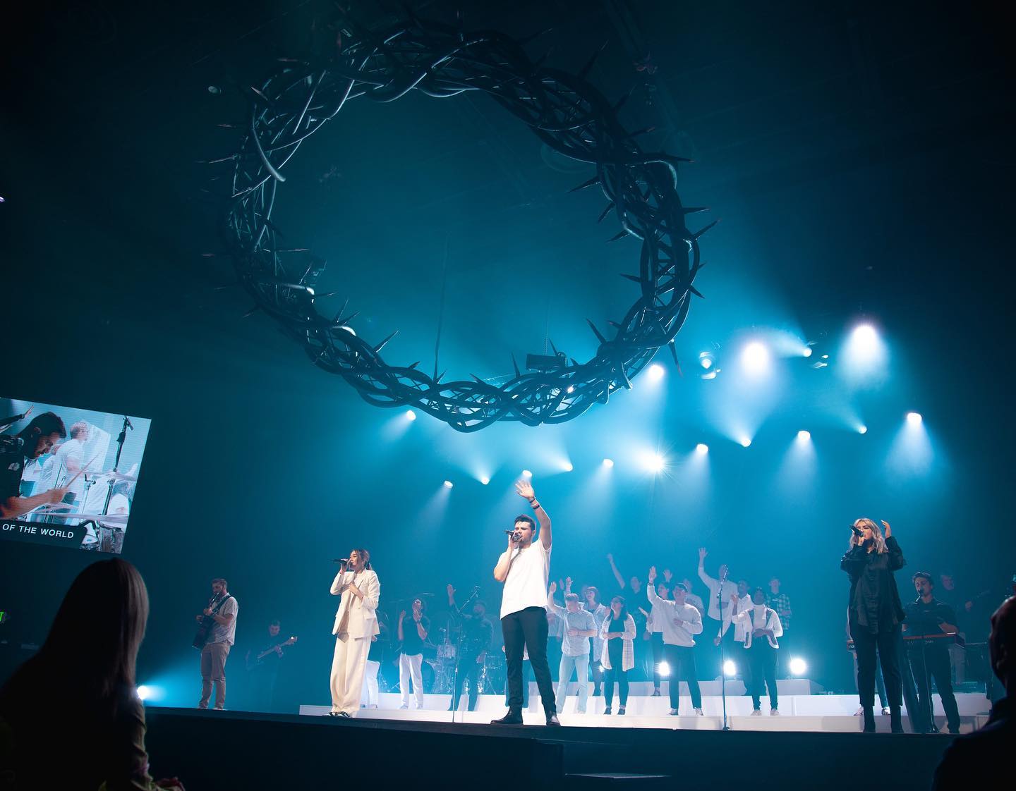 Custom Crown Of Thorns Church Stage Backdrop 1