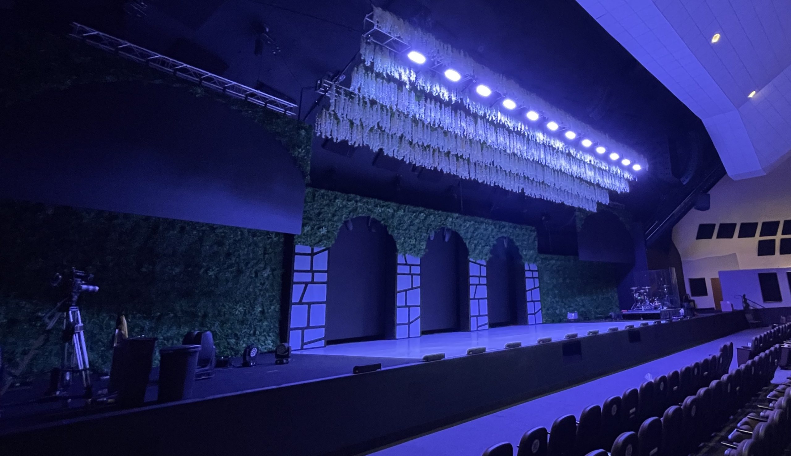 Custom Stage Design Flowers And Texture