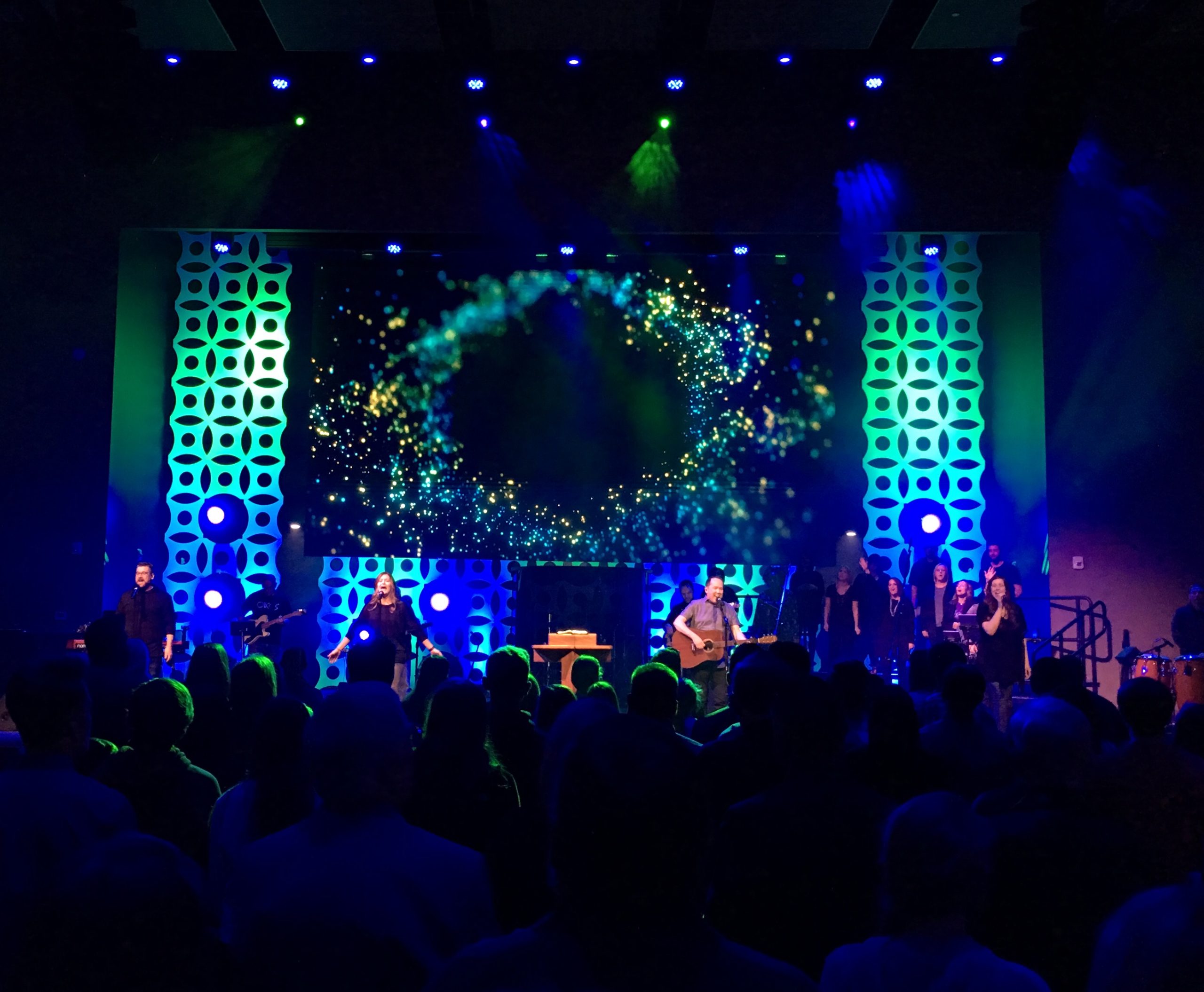 First Baptist Church Forney Circlet Stage Backdrop (1)